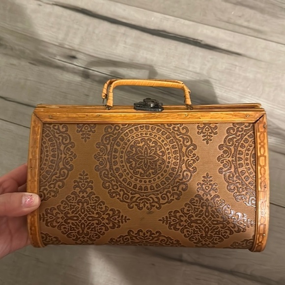 Handbags - Vintage wooden purse